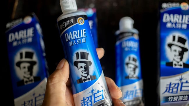 The Chinese name still means black person toothpaste. Picture: Zhang Peng/LightRocket via Getty Images